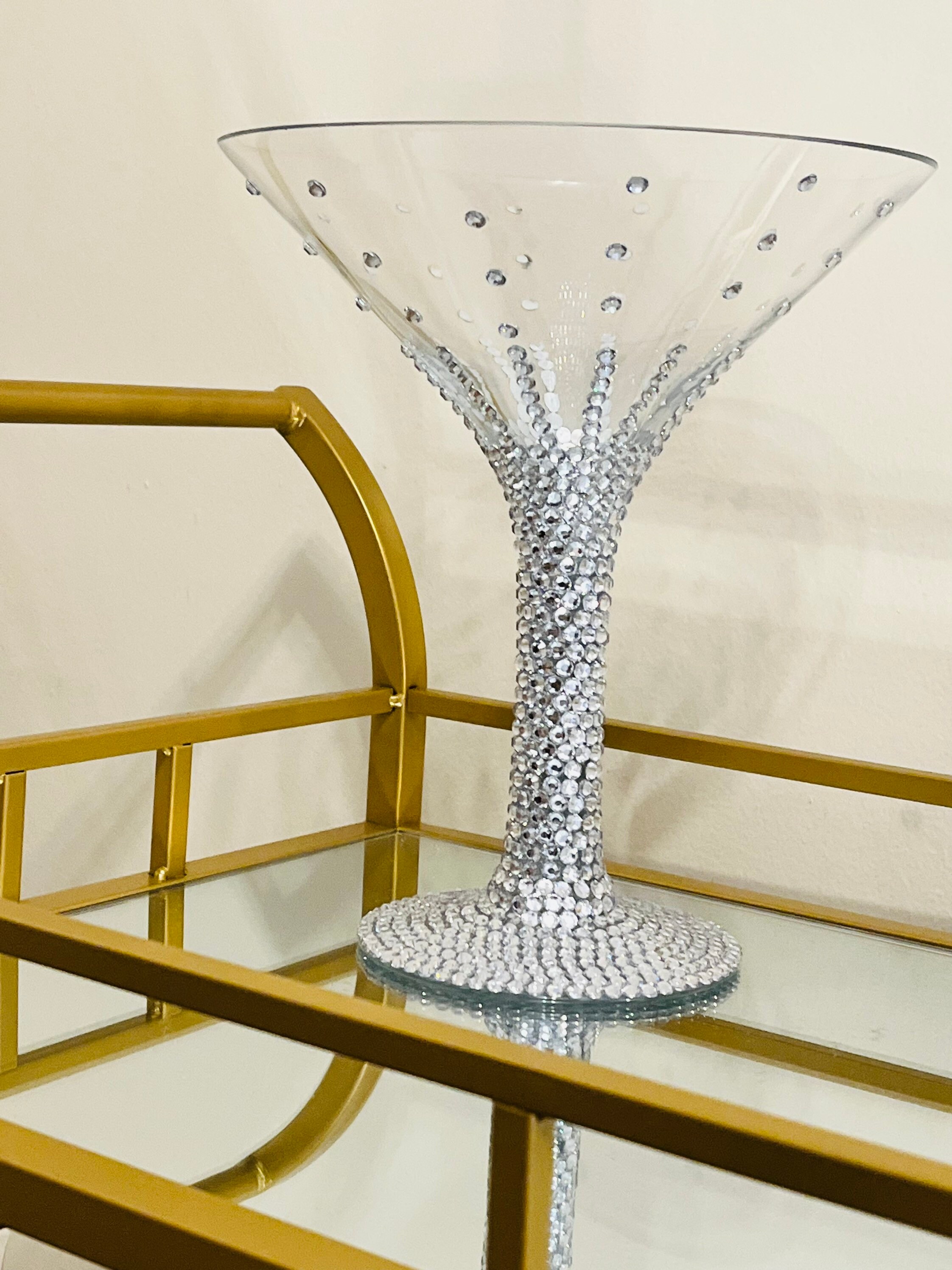 Oversized Diamond Martini Glass Bedazzled Martini Glass Etsy
