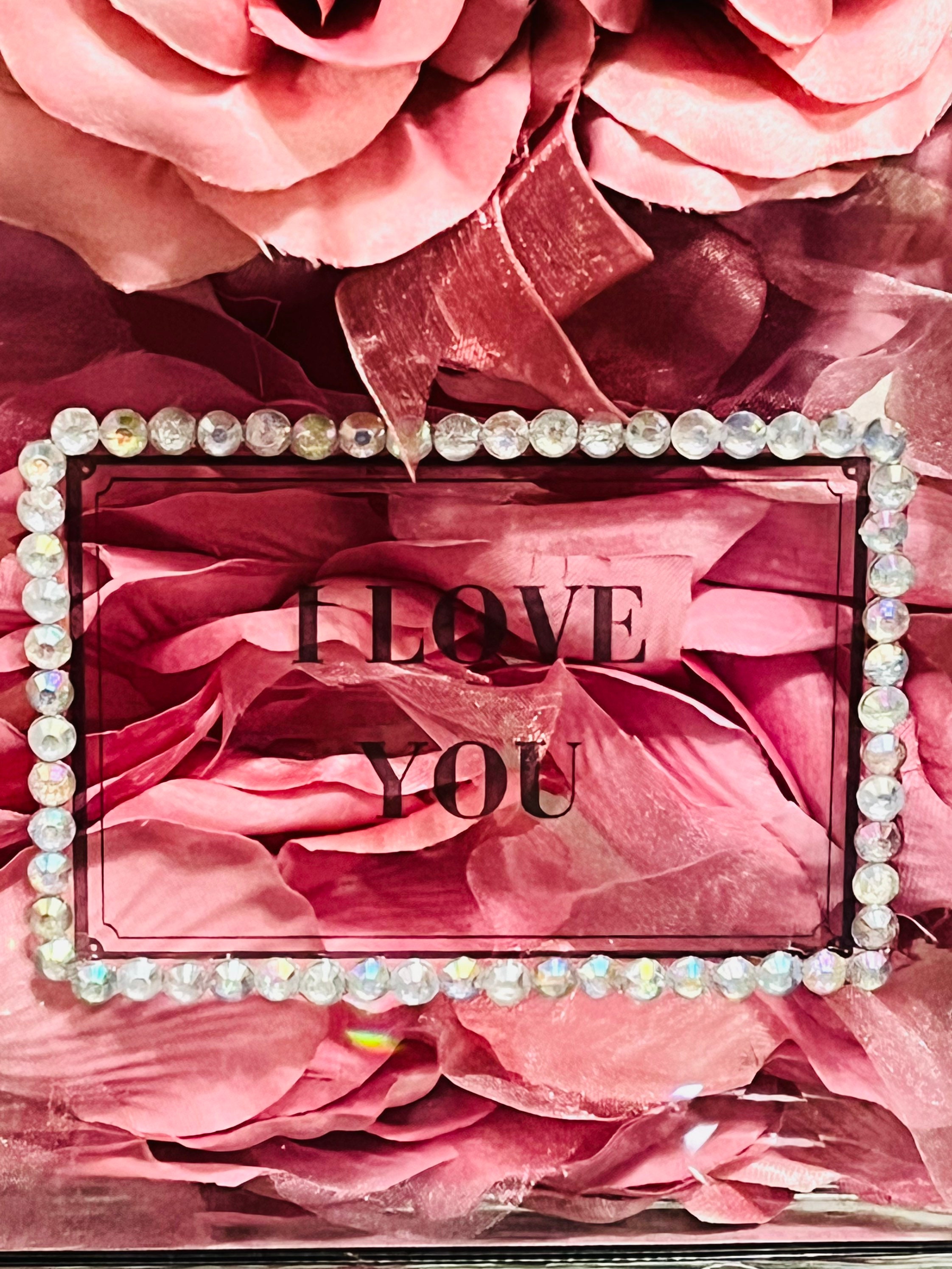 Diamond Rose Bouquet Glam Box I Love You Glam Box Glam Etsy