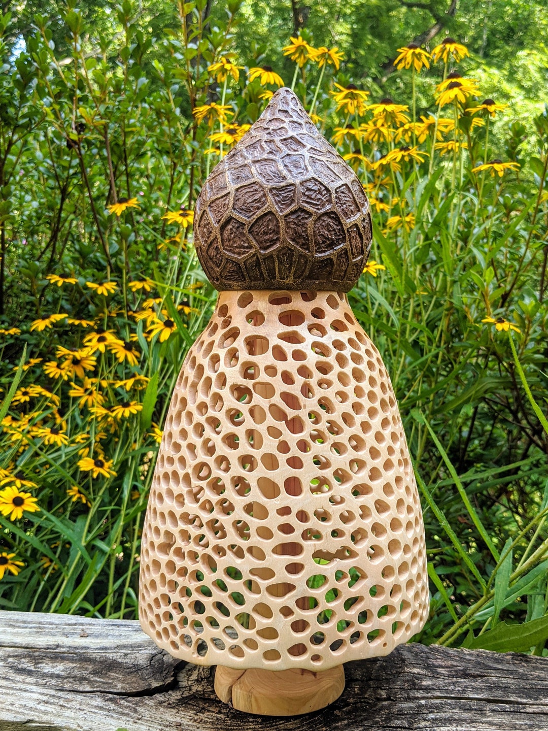 Unique Bridal Veil Mushroom Sculpture Etsy