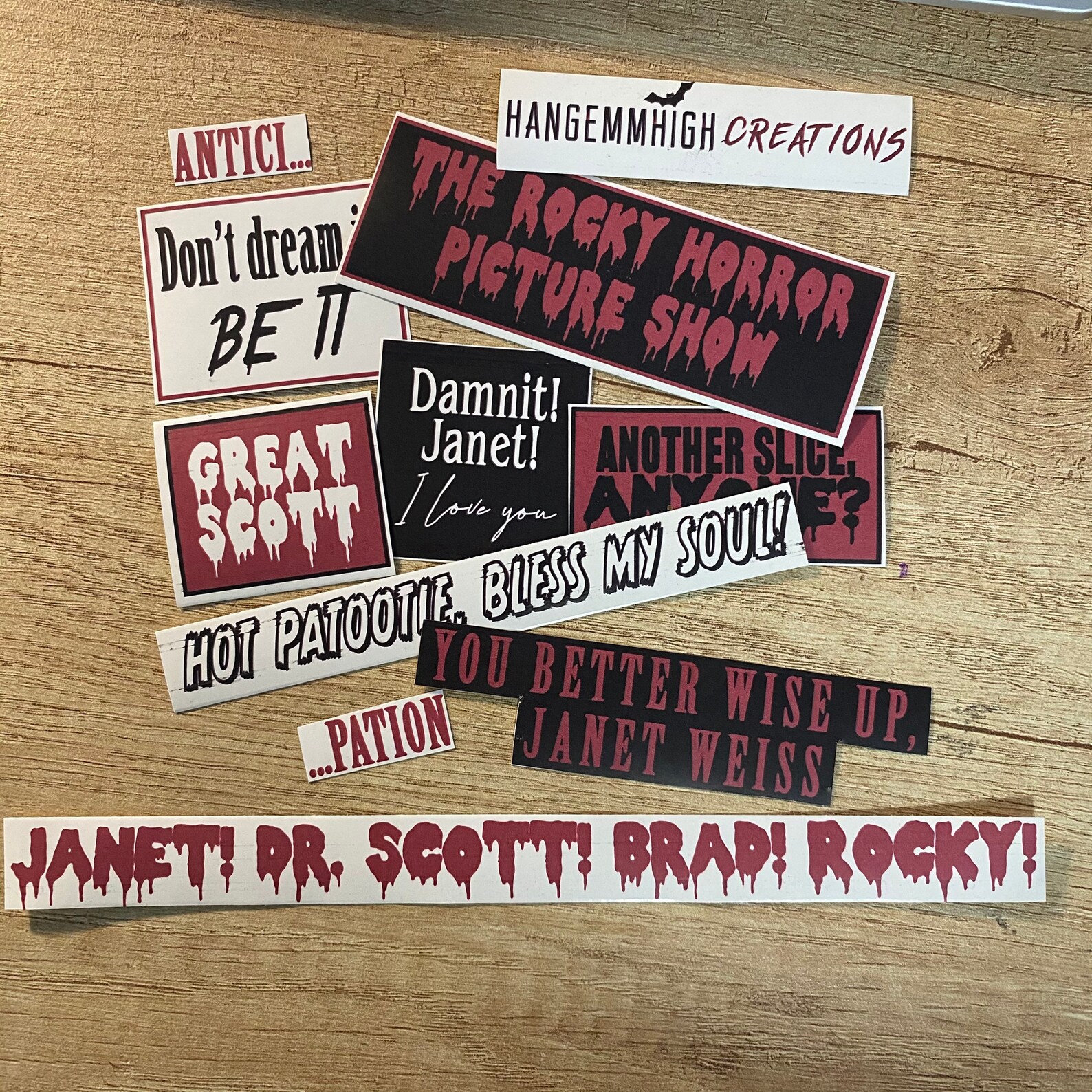 Rocky Horror Picture Show Stickers Pack of 10 | Etsy