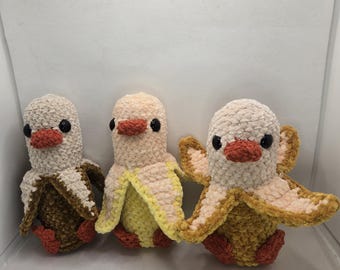Banana Ducks (a.k.a. “Bananaducks”) – Handmade Crochet Plush