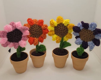 Yarn Crochet Sunflower