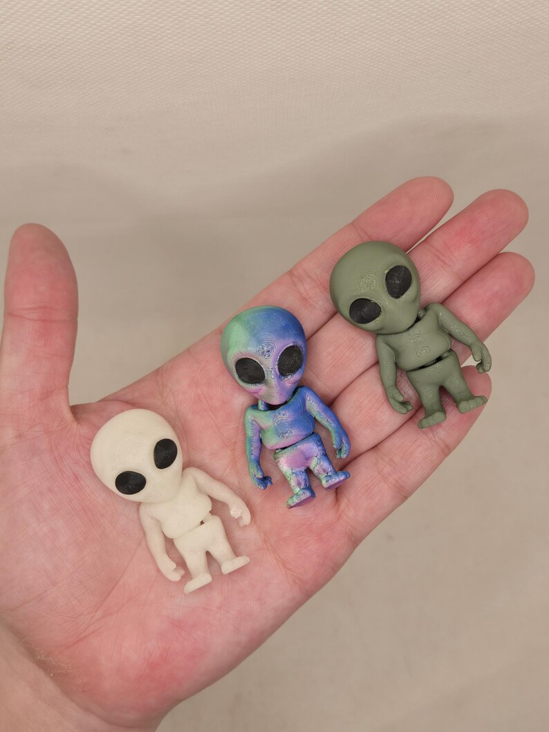 3d Printed Alien Fidgets, Pocket Pals, UFO, Extra Terrestrial - Etsy