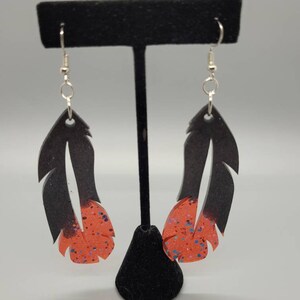 Feather Resin Earrings