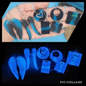 Thin Blue Line Police Support Resin necklace and pendants