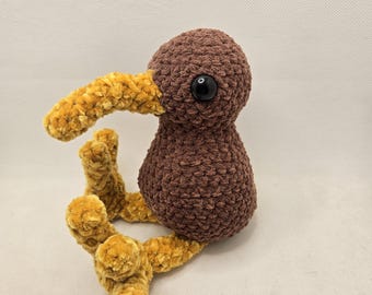 Crochet Kiwi Bird, New Zealand Pride Amigurumi