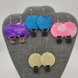 Hot Air Balloon clay earrings