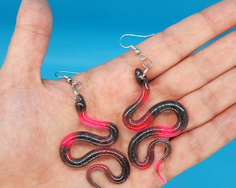 Shiny Snake Resin Earrings