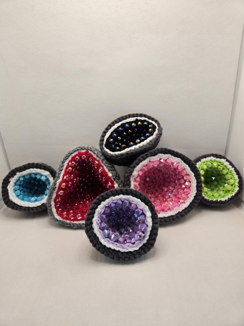 Crochet Geode Plush – Handmade Crystal-inspired Decor - Etsy