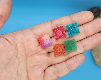 New Mexico State Stud Resin Earrings