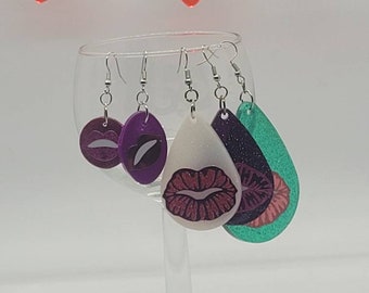 Valentine's Kiss Resin Earrings