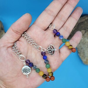 7 Chakra Amethyst Lapis Sodalite Aventurine Tigers Eye Yellow Jade Red Jasper necklace