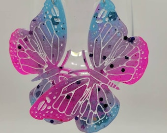 Large Butterfly  Resin Earrings