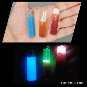 Glow in the Dark resin pendants