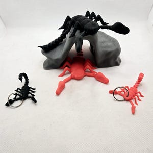 3d Printed Scorpion, fidgets,  articulated scorpion, Scorpio, keychains