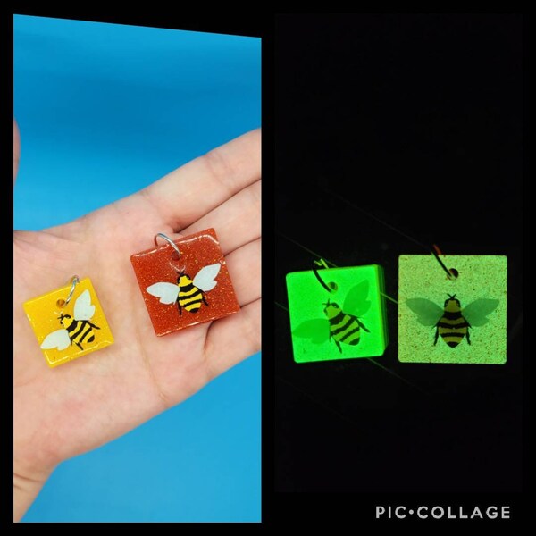 Just Bee Yourself Glow Resin Pendant Necklaces