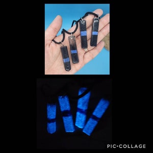Thin Blue Line Police Support Resin pendants