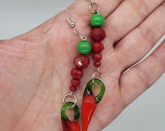 Long Chile earrings, New Mexico, southwest