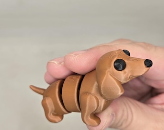3d Printed Dachshund Fidgets, Pocket pals, cute dogs