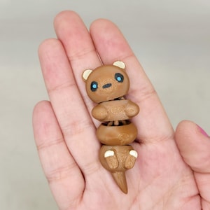 3d Printed Otter Fidgets, Pocket pals, zoo animals, cute otters