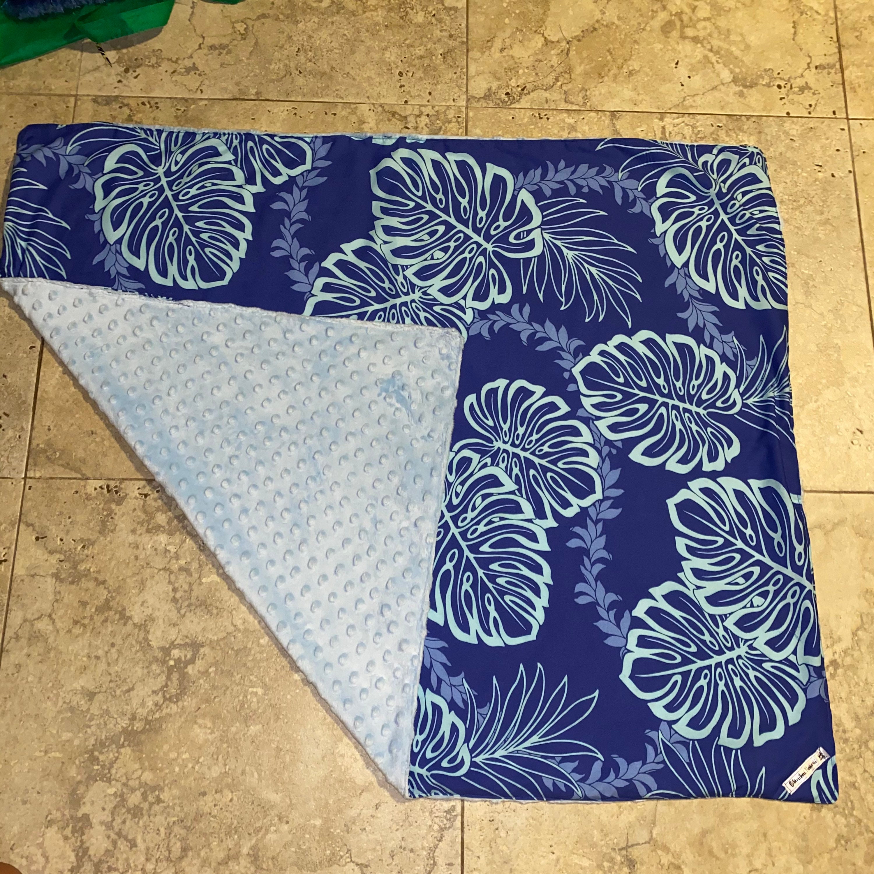 Hawaiian print minky baby blanket Etsy