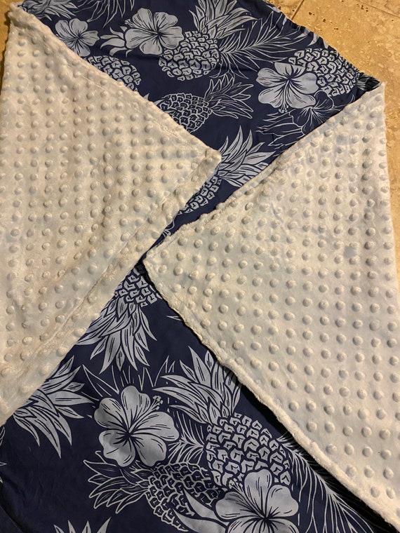 Hawaiian print minky baby blanket Etsy