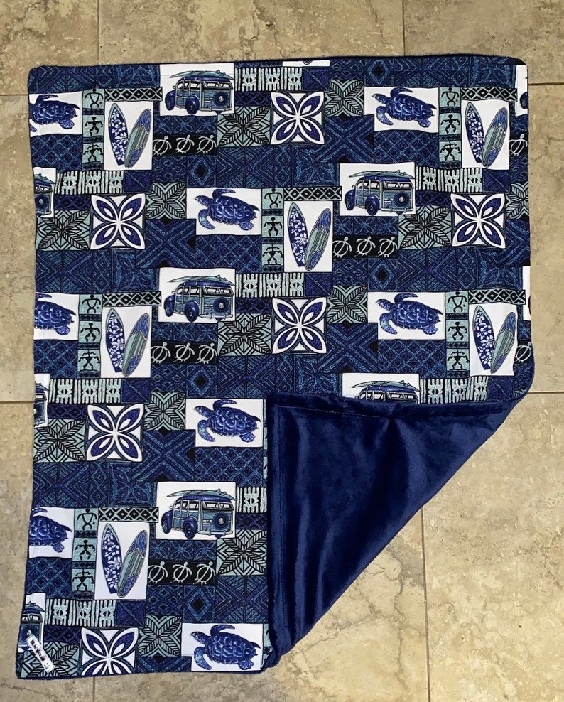 Hawaiian print minky baby blanket buying