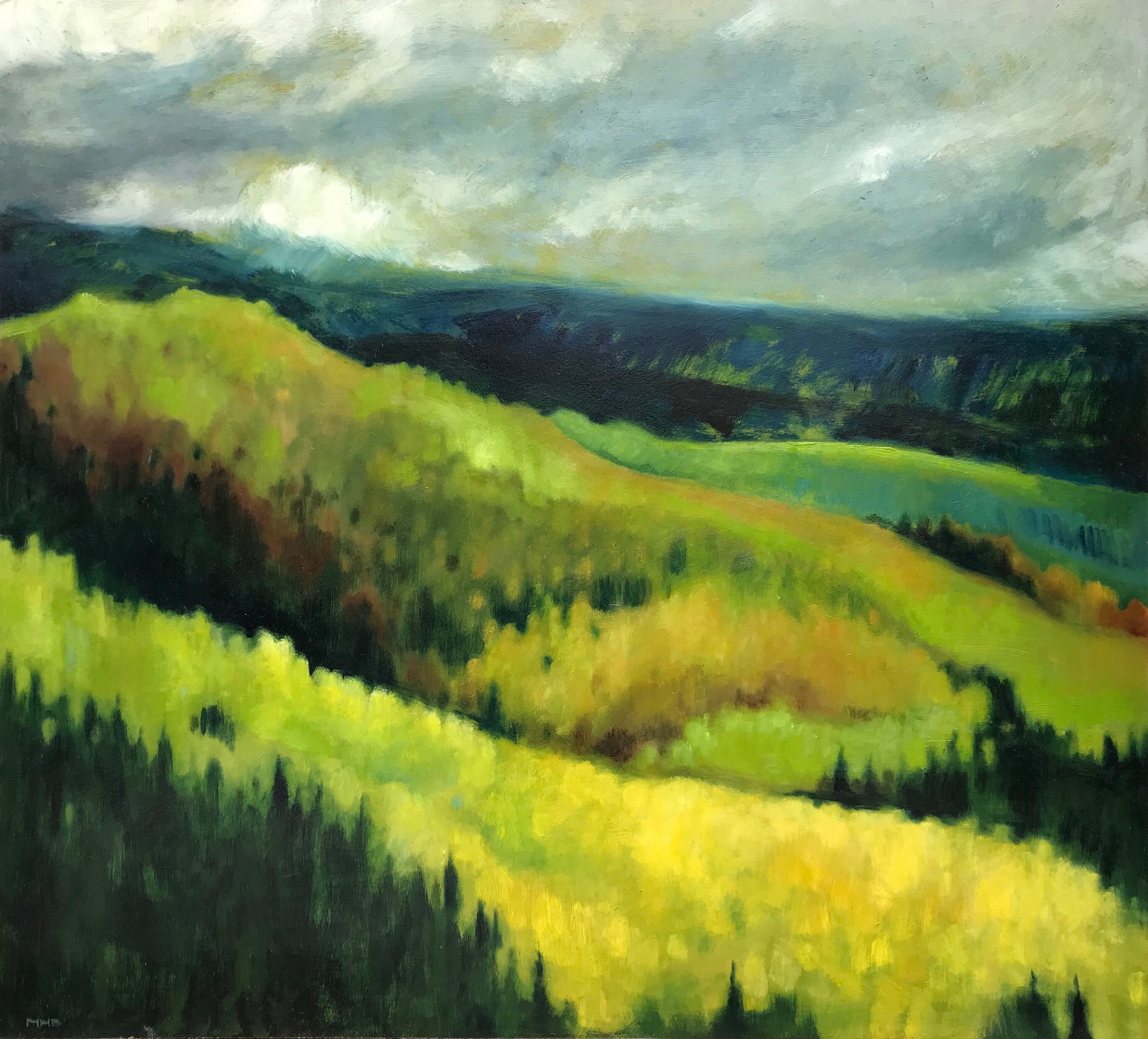 Green Mountains / Contemporary Art / Large Original Painting / - Etsy UK