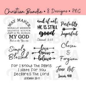 Christian Bundle, Bible Verses, Christian PNG,  Faith, Scripture, Quote, Instant Download, SVG, PNG, Decal, Cameo, Cricut, Cut File, Digital