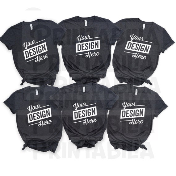 Matching Family Shirts Mockup, Black Bella Canvas 3001 Mockup, Black Shirt, Group Friends Shirts Mockup, Family Mockup, Black Shirt Mockup