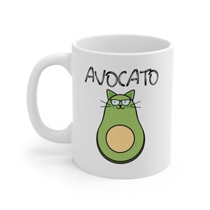 Avocato Mug, Avogato - Avocado Cat Lover Mug