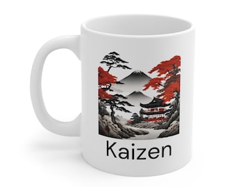Kaizen Mug, Japanese Saying Mug, Japanese Quote Mug, Meditation and Spirituality, Inspirational Mug, Mindfulness, Kaizen Philosophy