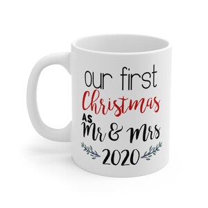 Our First Christmas As Mr And Mrs Coffee Mug, Couples Mug, Couples Christmas Gift, Newly Wed Gift, Christmas Mr and Mrs, Xmas Mug