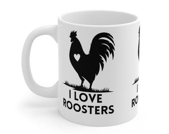 I Just Really Love Peckers Mug, I Love Roosters, Cock Love, Rooster Lover Mug