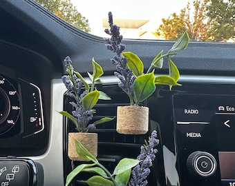 Tiny Potted Plant Car Essential Oil Diffuser, Plant Lover A/C Vent Clip, Boho Flower Car Accessories, Car Decor, Stocking Stuffer