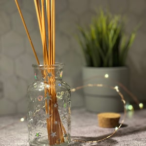 Holographic Star Potion Bottle Reed Diffuser Bottle | Antique Glass Look Decor | Beautiful Decorations | Wedding Decor | Unique Gift Idea