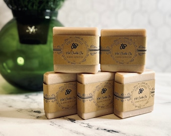 Barras de jabón hechas a mano, jabón de chispas de chocolate de menta, jabón en rodajas hecho a mano, jabones caseros grandes, aroma de jabón de verano, regalo para ella, día de la madre, regalo