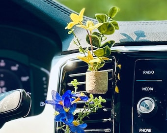 Mini Plant Car Air Freshener, Plant A/C Vent Clip, Cute Car Accessories, Car Essential Oil Diffuser, Boho Car Decor, Stocking Stuffer