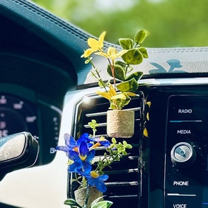 Mini Plant Car Air Freshener, Plant A/C Vent Clip, Cute Car Accessories, Car Essential Oil Diffuser, Boho Car Decor, Stocking Stuffer