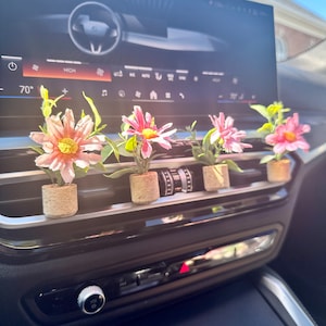 Mini Plant Car Air Freshener, Plant A/C Vent Clip, Cute Car Accessories, Car Essential Oil Diffuser, Boho Car Decor, Stocking Stuffer