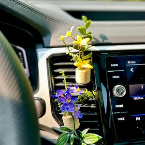 Mini Plant Car Air Freshener, Plant A/C Vent Clip, Cute Car Accessories, Car Essential Oil Diffuser, Boho Car Decor, Stocking Stuffer image 4