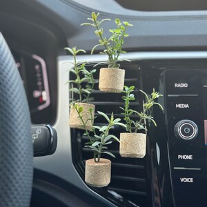 Mini Plant Car Air Freshener, Plant A/C Vent Clip, Cute Car Accessories, Car Essential Oil Diffuser, Boho Car Decor, Stocking Stuffer image 7