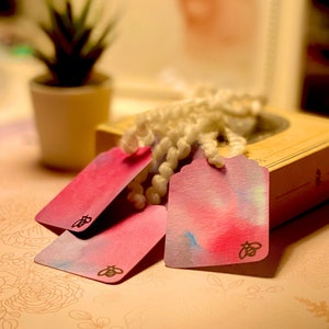 Hand-Painted Watercolor Gift Tags | Colorful Gift Tag | Christmas Gift Tag | Tag for Wedding Favors | One of a Kind Set of Gift Tags