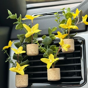 Mini Plant Car Air Freshener, Plant A/C Vent Clip, Cute Car Accessories, Car Essential Oil Diffuser, Boho Car Decor, Stocking Stuffer image 6