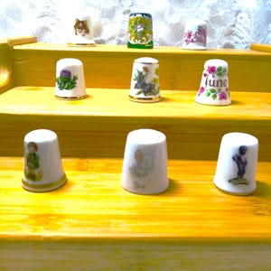 Vintage Collectible Thimble: Bone China, Ceramic, Glass - Your Choice