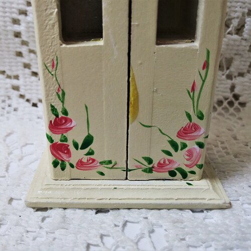 Vintage Toll Painted Country Dining Room Set 9 Pieces Table