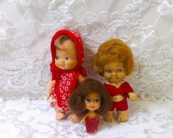 Vintage Miniature Dolls ~ Celluloid, Big Head, Folk Dolls, Mole End ~ Your Choice ~ Sold Individually ~ Priced Individually