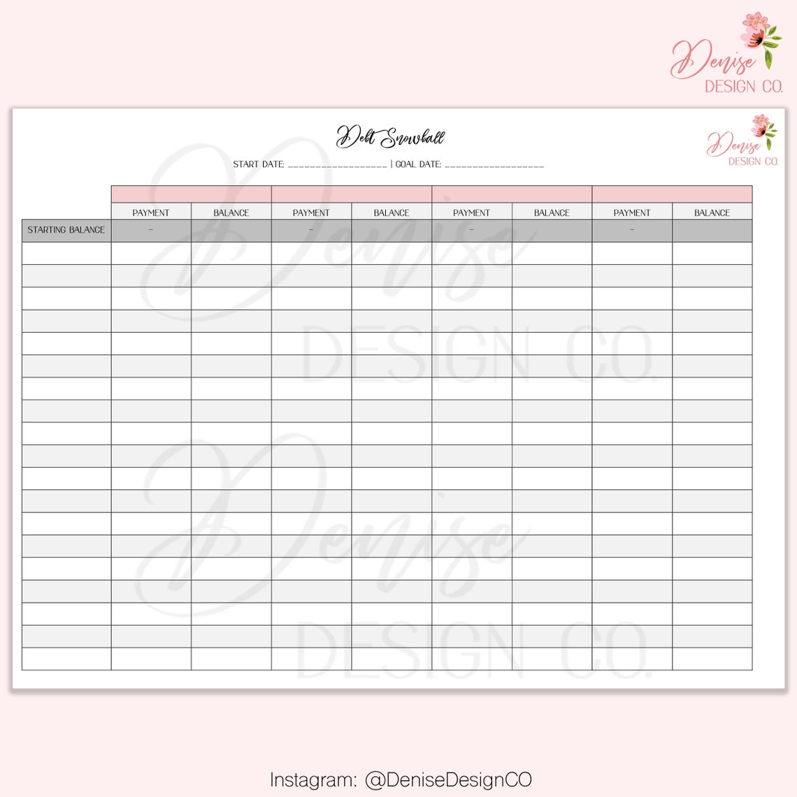 Debt Snowball Printable Sheet: Dave Ramsey Inspired Debt Snowball Sheet ...