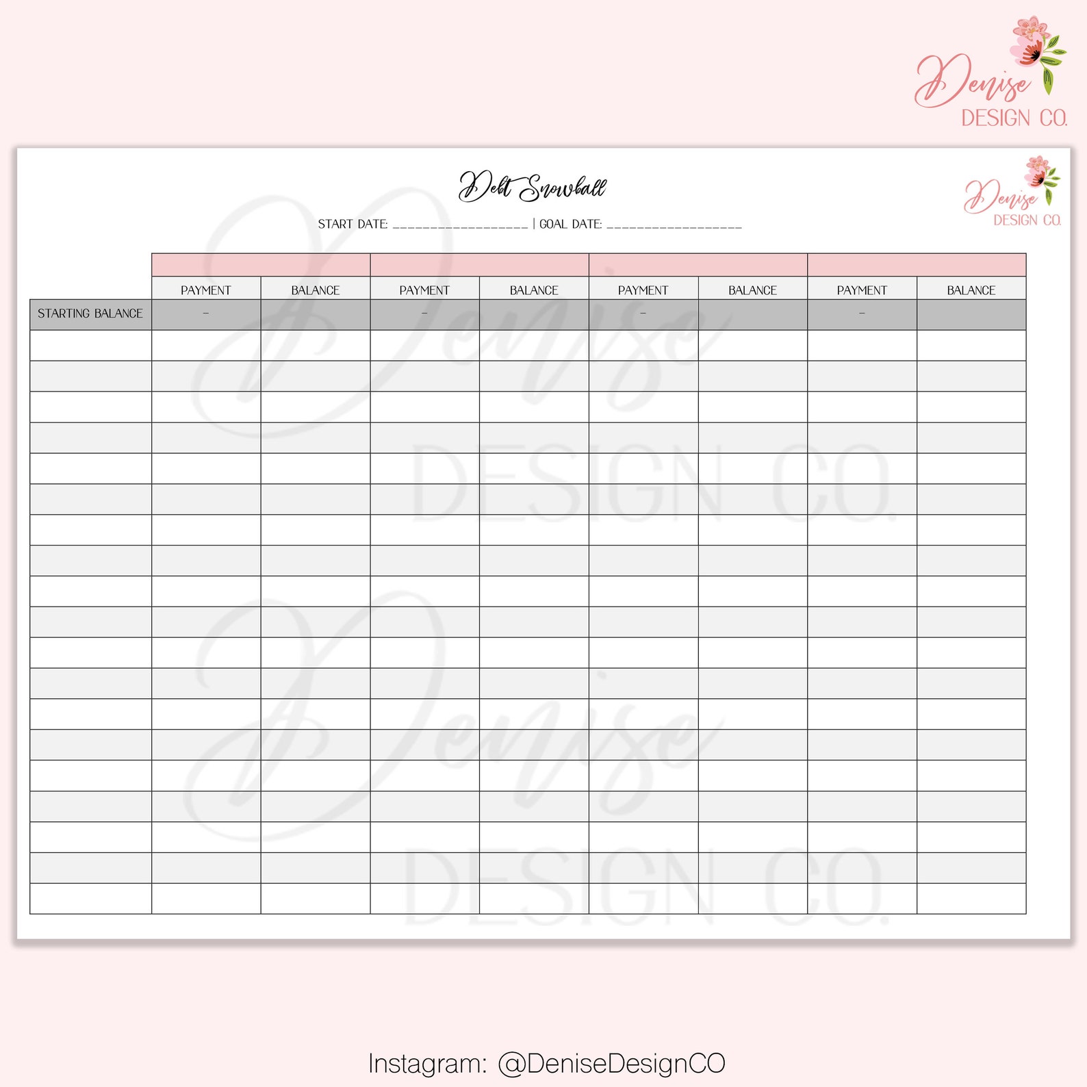 Debt Snowball Printable Sheet: Dave Ramsey Inspired Debt Snowball Sheet ...