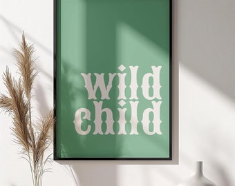 Wild Child | Digital Art Download | Western | Cowgirl | Country | Typography | Printable